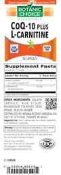 Label for CoQ-10 Plus L-Carnitine