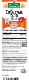 Label for CoEnzyme Q-10 200 mg