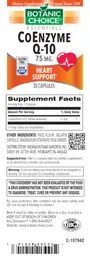 Label for CoEnzyme Q-10 75 mg