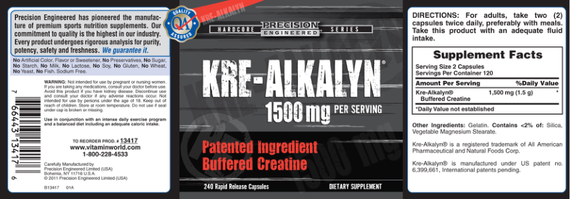 Label for Kre-Alkalyn 1500 mg
