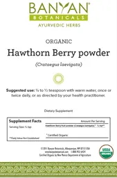 Label for Organic Hawthorn Berry Powder