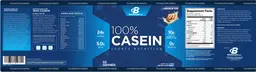 Label for 100% Casein Cinnamon Bun