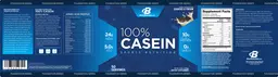 Label for 100% Casein Cookies & Cream