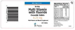 Label for Multi Vitamin With Fluoride 0.25 mg