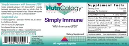 Label for Simply Immune with Immuno-LP20