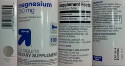Label for Magnesium 250 mg