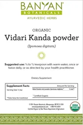 Label for Organic Vidari Kanda Powder