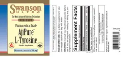 Label for Pharmaceutical Grade AjiPure L-Tyrosine 500 mg