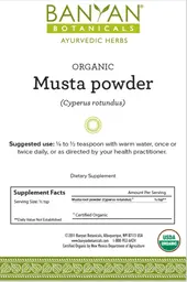 Label for Organic Musta Powder