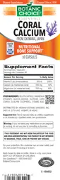 Label for Coral Calcium