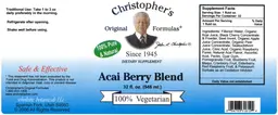 Label for Acai Berry Blend