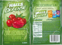Label for Defense Harvest Cherry