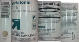 Label for Melatonin 5 mg