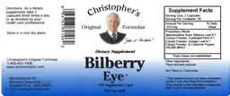 Label for Bilberry Eye