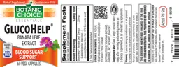 Label for GlucoHelp Banaba Leaf Extract