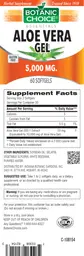 Label for Aloe Vera Gel 5,000 mg