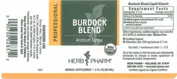 Label for Burdock Blend