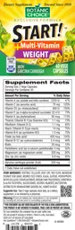Label for START! Multi-Vitamin + Weight