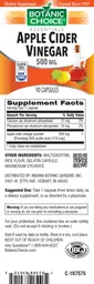 Label for Apple Cider Vinegar 500 mg