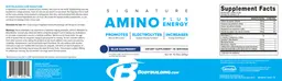 Label for Amino Plus Energy Blue Raspberry