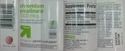 Label for Chromium Picolinate 1000 mcg
