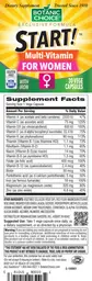 Label for START! Multi-Vitamin for Women