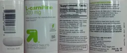Label for L-Carnitine 500 mg