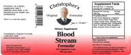 Label for Blood Stream Formula