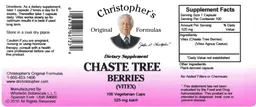 Label for Chaste Tree Berries