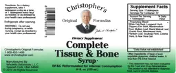 Label for Complete Tissue & Bone Syrup