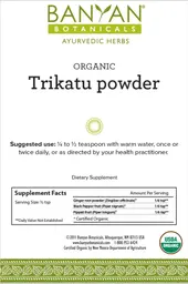 Label for Organic Trikatu Powder