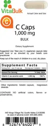 Label for C Caps 1,000 mg