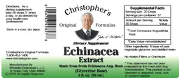 Label for Echinacea Extract