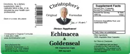 Label for Echinacea & Goldenseal 500 mg