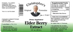 Label for Elder Berry Extract