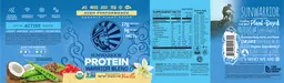 Label for Warrior Blend Protein Vanilla