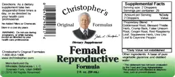 Label for Female Reproductive Formula