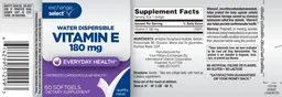 Label for Water Dispersible Vitamin E 180 mg