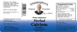 Label for Herbal Calcium Formula