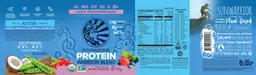 Label for Warrior Blend Protein Berry