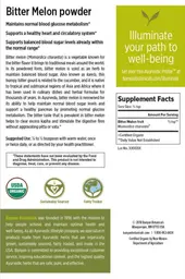 Label for Bitter Melon Powder