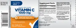 Label for Vitamin C 1000 mg Timed Release