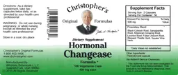 Label for Hormonal Changease Formula