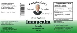 Label for Immucalm Formula