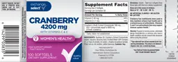 Label for Cranberry 4200 mg with Vitamins C & E