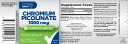 Label for Chromium Picolinate 1000 mcg