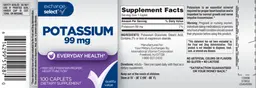Label for Potassium 99 mg