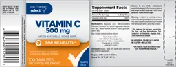 Label for Vitamin C 500 mg