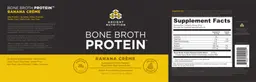 Label for Bone Broth Protein Banana Creme