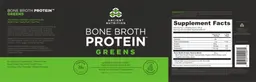Label for Bone Broth Protein Greens